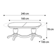 Treviso Day Oval dining table (+2x40 cm extendable) - cherry
