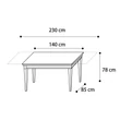 Treviso Day Dining table (+2x45 cm extendable) - white ash