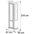 Treviso Day 1-door display cabinet opening to the left - cherry