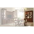 Treviso Day 3-doors display cabinet with glass shelves - cherry