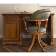 Torriani Day Swivel chair with faux leather, without wheels - walnut