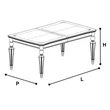 Torriani Day Dining table (+2x45 cm extendable) - ivory