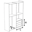 Treviso Interior 3-drawers block for 2-doors cabinet - cherry