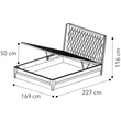 Giotto Double bedstead with bedding container - walnut