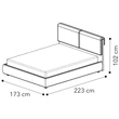 Giotto VENUS Upholstered double bedstead