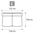Treviso Day Double couch, middle element