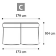 Treviso Day Triple couch, middle element