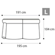 Treviso Day Triple couch, left-side element