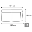 Treviso Day Triple couch, right-side element