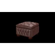 Bradbury Pouffe Box puff premium B bőrrel - Old English Dark Brown színben