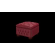 Bradbury Pouffe Box puff premium B bőrrel - Vele China Red színben