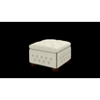 Bradbury Pouffe Box puff premium B bőrrel - Vele Old English White színben