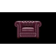 Chesterfield fotel premium B bőrrel - Old English Burgundy színben