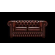 Chesterfield 2-személyes kanapé standard bőrrel - Antique Chestnut színben