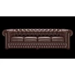 Chesterfield 4-személyes kanapé premium B bőrrel - Old English Dark Brown színben