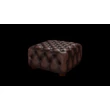 Cromwell Pouffe puff standard bőrrel - Antique Brown színben