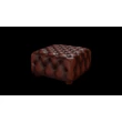 Cromwell Pouffe puff standard bőrrel - Antique Chestnut színben