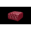 Cromwell Pouffe puff premium B bőrrel - Old English Gamay színben