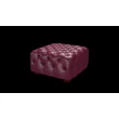 Cromwell Pouffe puff premium B bőrrel - Old English Burgundy színben