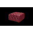 Cromwell Pouffe puff premium B bőrrel - Vele China Red színben