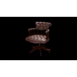 Captain's Swivel Chair karfás forgószék premium B bőrrel - Old English Dark Brown színben