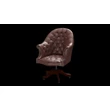 Director's Swivel Chair karfás forgószék premium B bőrrel - Old English Dark Brown színben