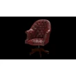 Director's Swivel Chair karfás forgószék premium B bőrrel - Etna Red színben