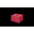 Irving Pouffe Table dohányzóasztal premium B bőrrel - Shelly Flame Red színben