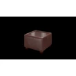 Irving Pouffe Table dohányzóasztal premium B bőrrel - Old English Dark Brown színben