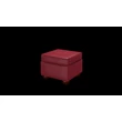 Irving Pouffe Box puff premium B bőrrel - Vele China Red színben