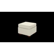 Irving Pouffe Box puff premium B bőrrel - Vele Old English White színben