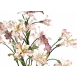 Ceramic vase with lilies and with orchid. Color: gold