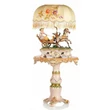 Baroque ceramic small table. Color: gold