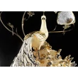 Ceramic fountain: peacock, with pedestal, with built-in lighting (3 pcs).
