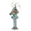 Ceramic fountain: peacock, with pedestal, with built-in lighting (3 pcs).