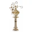 Ceramic fountain: with flower, with pedestal, with built-in lighting (3 pcs).