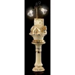 Ceramic fountain: Rialto of Venice with bridge, with pedestal number 628, with built-in lighting (2 pcs).