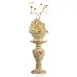 Ceramic fountain: swing with two children, with pedestal, with built-in lighting (2 pcs).