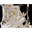 Ceramic fountain: swing with lady, with pedestal, with built-in lighting (2 pcs).