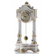 Ceramic pendulum clock with flower.