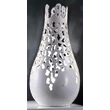 Ceramic lamp large, with built-in lighting (3 pcs) with glass.