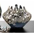 Short ceramic lamp with built-in lighting (3 pcs) with glass.