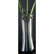 Asymmetrical ceramic decorative vase in red color