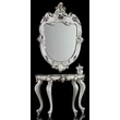 Ceramic console, with mirror with 2 angels with flower.