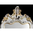 Ceramic console, with mirror with 2 angels with flower.