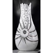 Large ceramic lamp, with original Swarovski crystals, with built-in lighting (3 pcs), with glass.
