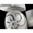 Large ceramic lamp, with original Swarovski crystals. Color: white, platinum