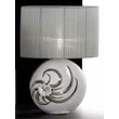 Small ceramic lamp, with original Swarovski crystals. Color: white, platinum