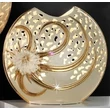 Nagyméretű kerámia lámpa, eredeti Swarovski kristályokkal - krémszínű, arany