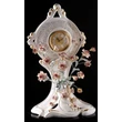 Ceramic clock with flowers matt.